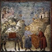 GIOTTO di Bondone St Francis Giving his Mantle to a Poor Man Sweden oil painting artist